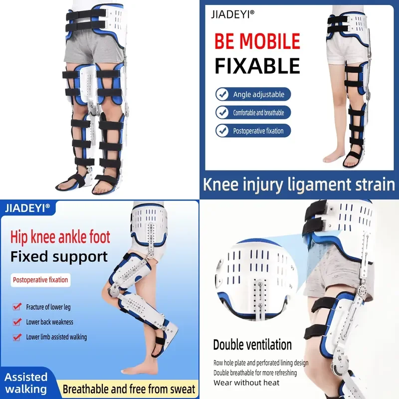 Leg brace orthosis knee ankle foot fixation brace orthosis length adjustable
Leg brace orthosis knee ankle foot fixation brace orthosis length adjustable