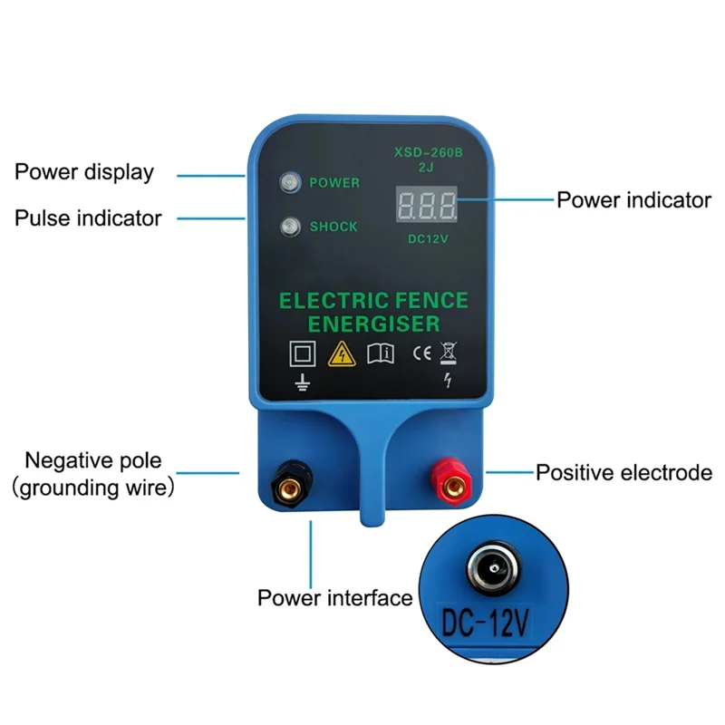 A19F-10Km Farm Electric Poultry Equipments Portable Power Solar Panel Electric Fence Metal Garden Fence Accessories EU Plug
A19F-10Km Farm Electric Poultry Equipments Portable Power Solar Panel Electric Fence Metal Garden Fence Accessories EU Plug