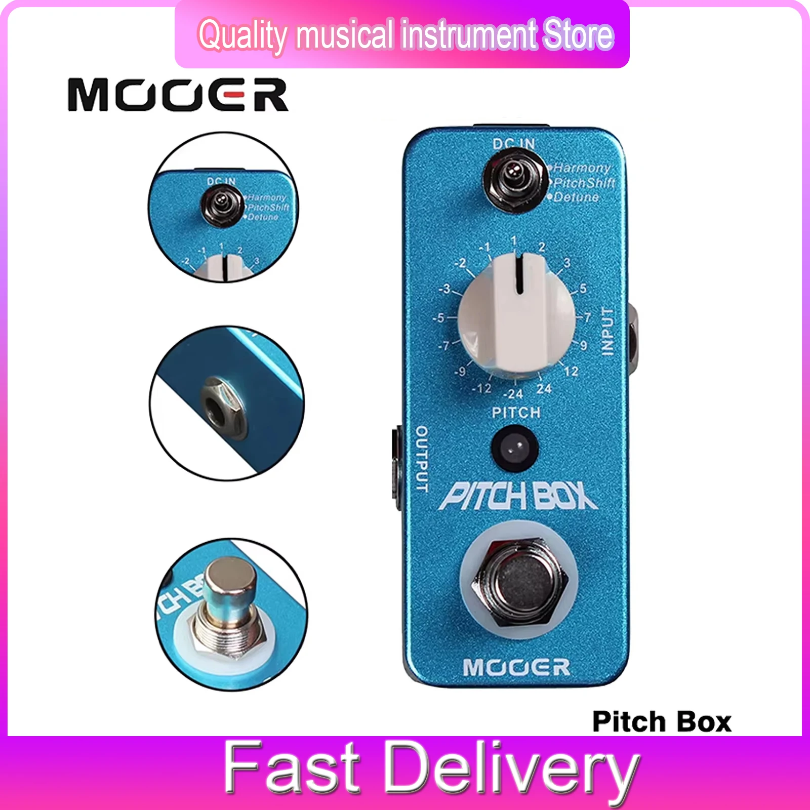 MOOER Guitar Pedal MPS1 Pitch Box Guitar Effect Pedal 3 Effects Modes Harmony Pitch Shift Detune True Bypass Guitar Accessories
MOOER Guitar Pedal MPS1 Pitch Box Guitar Effect Pedal 3 Effects Modes Harmony Pitch Shift Detune True Bypass Guitar Accessories