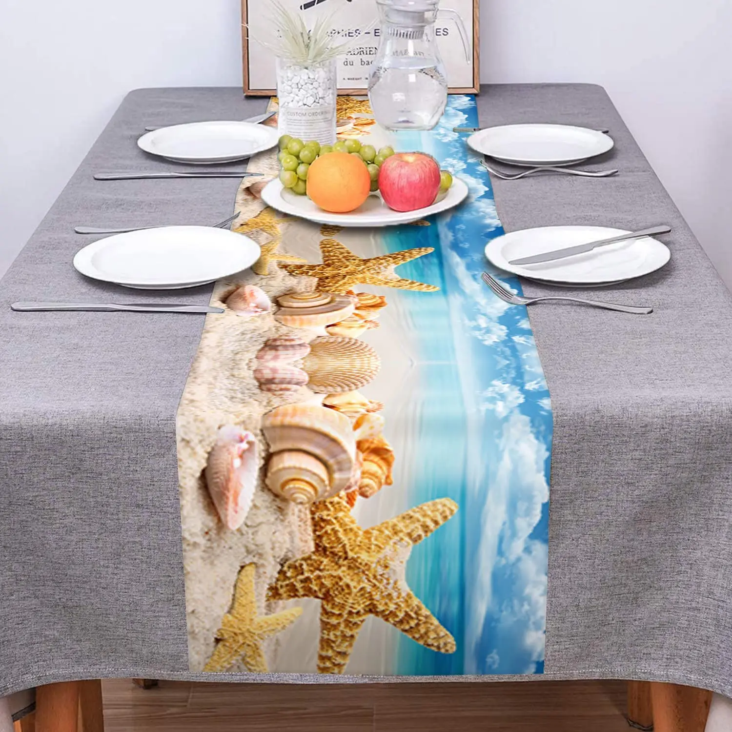 Seashell морской пейзаж, льняные настольные дорожки, бытовые многоразовые столовые дорожки для дома, праздничный декор для стола
Seashell морской пейзаж, льняные настольные дорожки, бытовые многоразовые столовые дорожки для дома, праздничный декор для стола