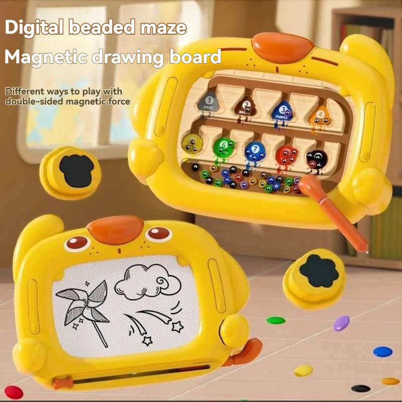 Children's puppy drawing board magnetic digital walking ball maze early education puzzle writing board 2-in-1 toy game console
Children's puppy drawing board magnetic digital walking ball maze early education puzzle writing board 2-in-1 toy game console