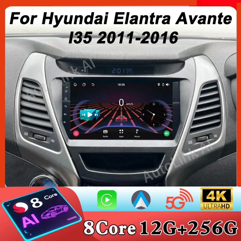 For Hyundai Elantra Avante I35 2011-2016 Wireless Carplay Android Auto Radio Touch Screen GPS Navigation Stereo Head Unit BT RDS
For Hyundai Elantra Avante I35 2011-2016 Wireless Carplay Android Auto Radio Touch Screen GPS Navigation Stereo Head Unit BT RDS
