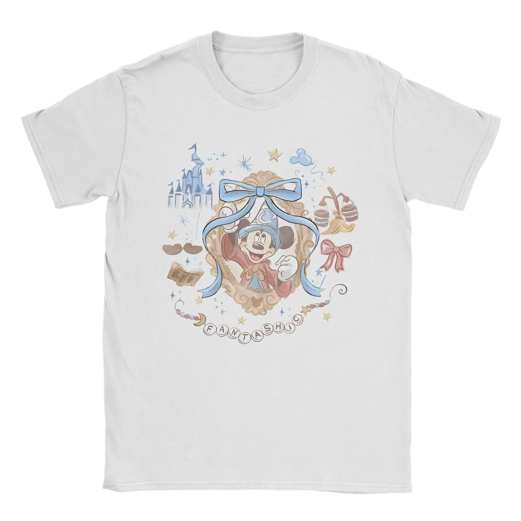 Fashion Fantasia Magic Mickey T-Shirts Men Women 100% Cotton T Shirt Wizard Fantasmic Movie Short Sleeve Tees Adult Clothing
Fashion Fantasia Magic Mickey T-Shirts Men Women 100% Cotton T Shirt Wizard Fantasmic Movie Short Sleeve Tees Adult Clothing
