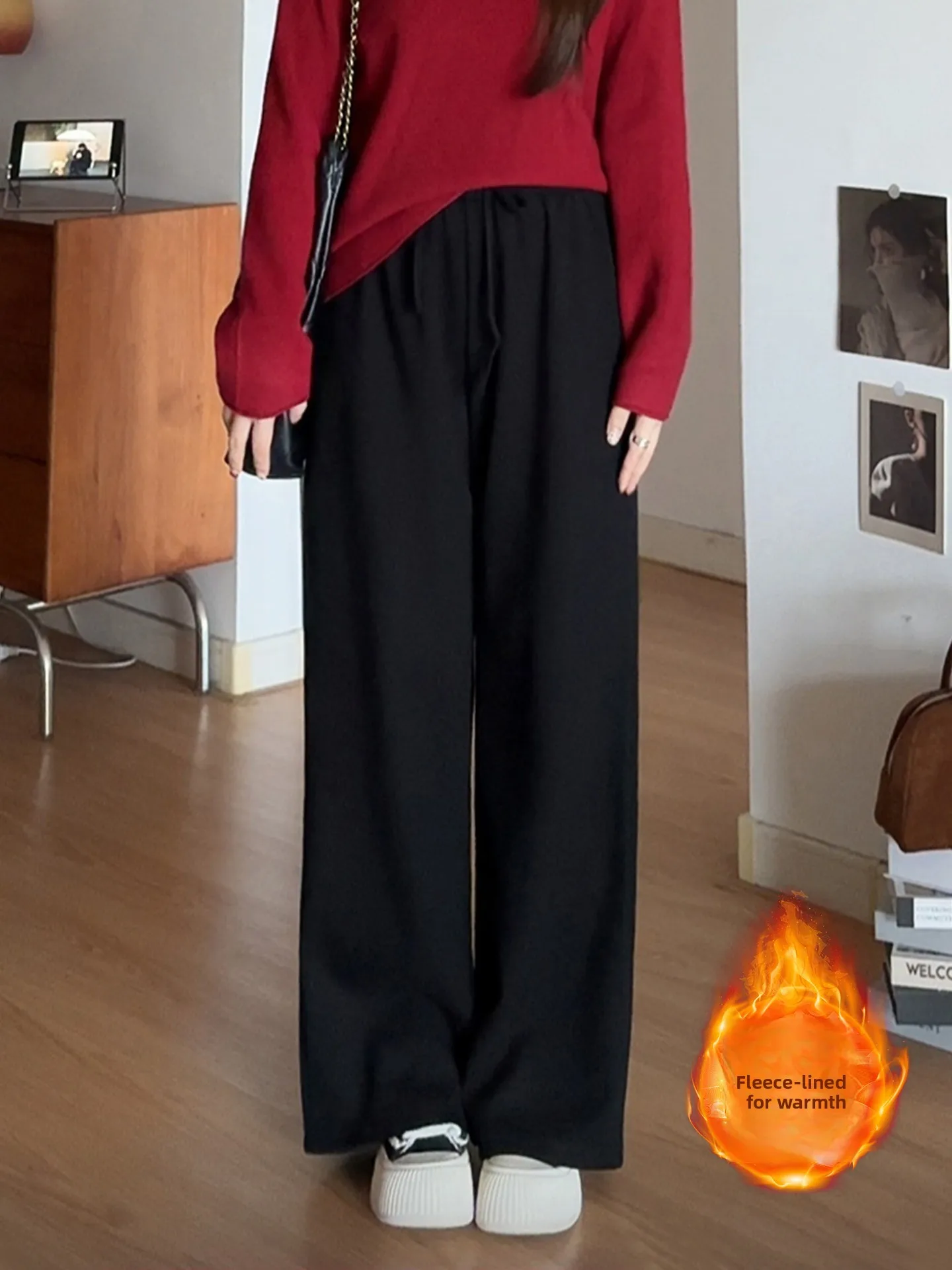 Женские широкие брюки Thiened Fce больших размеров с высокой талией, повседневная трикотажная зимняя мода, одежда больших размеров, груша ape Rewa...
Женские широкие брюки Thiened Fce больших размеров с высокой талией, повседневная трикотажная зимняя мода, одежда больших размеров, груша ape Rewa...