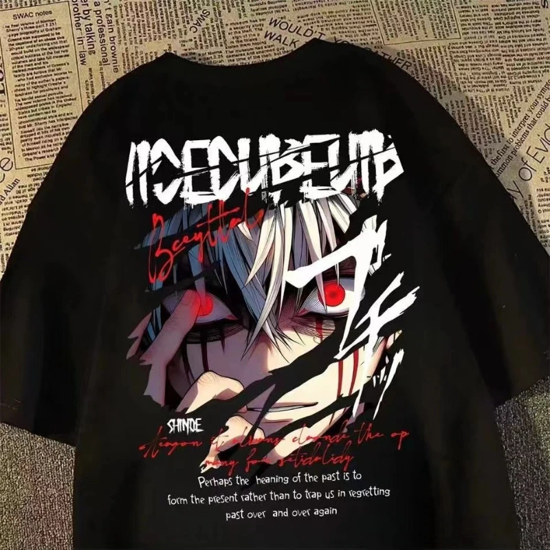 100% Pure Cotton Heavy Japanese Trendy Brand Ins Animation Male God Printing Short-sleeved Men's T-shirt Loose Trend Top Summer
100% Pure Cotton Heavy Japanese Trendy Brand Ins Animation Male God Printing Short-sleeved Men's T-shirt Loose Trend Top Summer