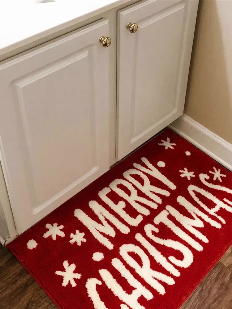 Christmas Red Letter Plush Carpet Bathroom Door Mat Absorbent Quick Dry Non-Slip Foot Pad Toilet Floor Mat Home Decor
Christmas Red Letter Plush Carpet Bathroom Door Mat Absorbent Quick Dry Non-Slip Foot Pad Toilet Floor Mat Home Decor
