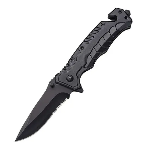 Multi functional outdoor camping knife with safety lock, foldable blade and sharp pocket tactical knife, suitable for fishing
