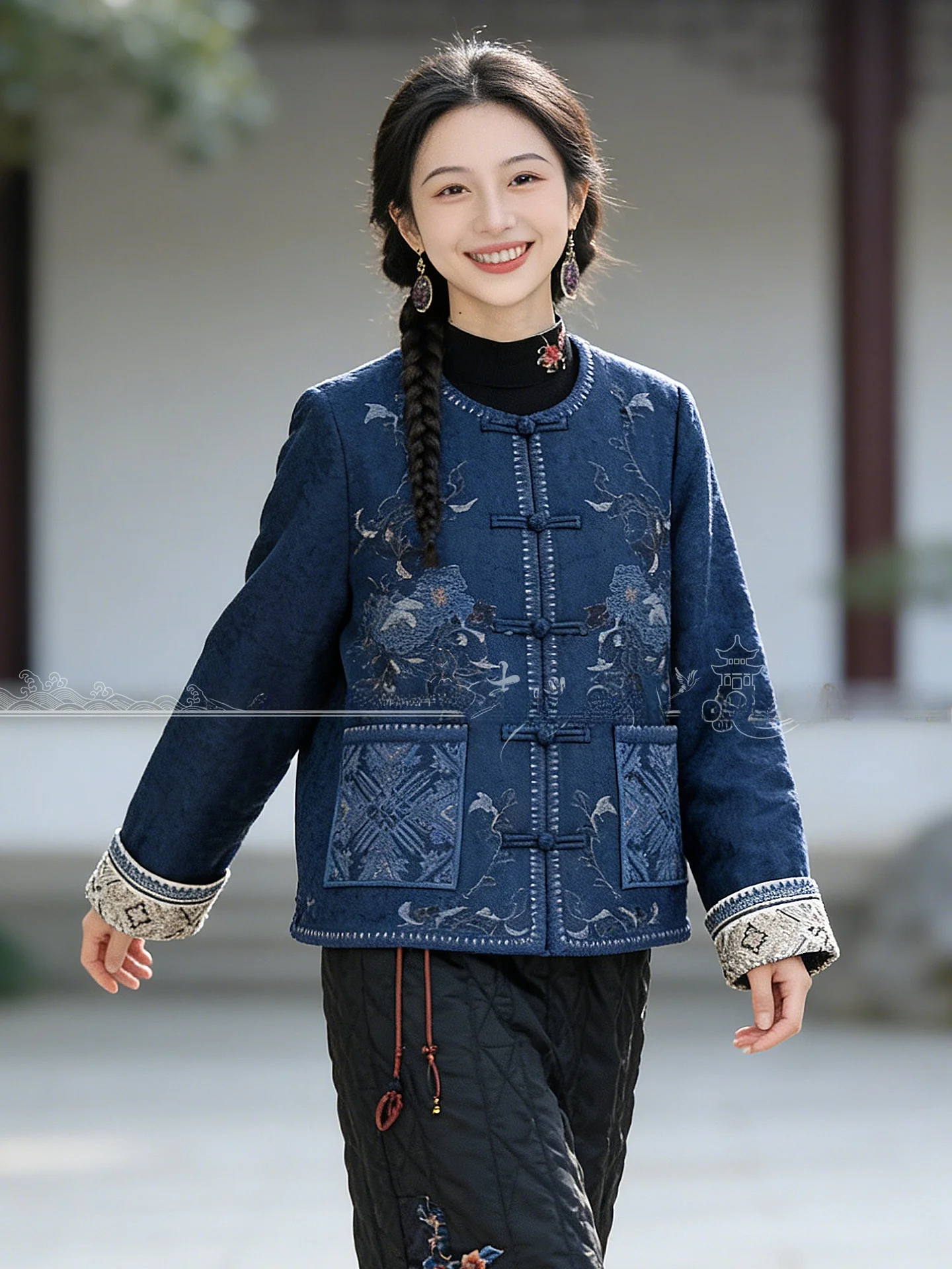 Синее хлопковое пальто Jaet с тяжелой вышивкой, круглое традиционное китайское пальто Ne Long Sve, теплая удобная хлопковая одежда
Синее хлопковое пальто Jaet с тяжелой вышивкой, круглое традиционное китайское пальто Ne Long Sve, теплая удобная хлопковая одежда