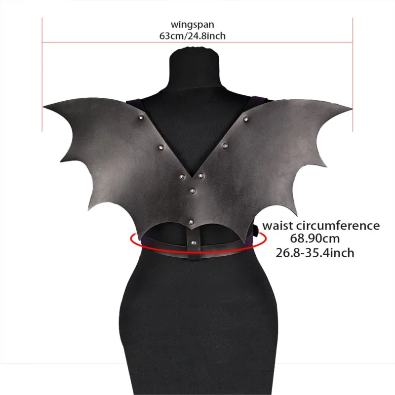 Halloween Bat Wings Harness, Punk Gothic Leather Adjustable Shoulder Strap, Cosplay Costume Accessories, Clubwear Outfit
Halloween Bat Wings Harness, Punk Gothic Leather Adjustable Shoulder Strap, Cosplay Costume Accessories, Clubwear Outfit