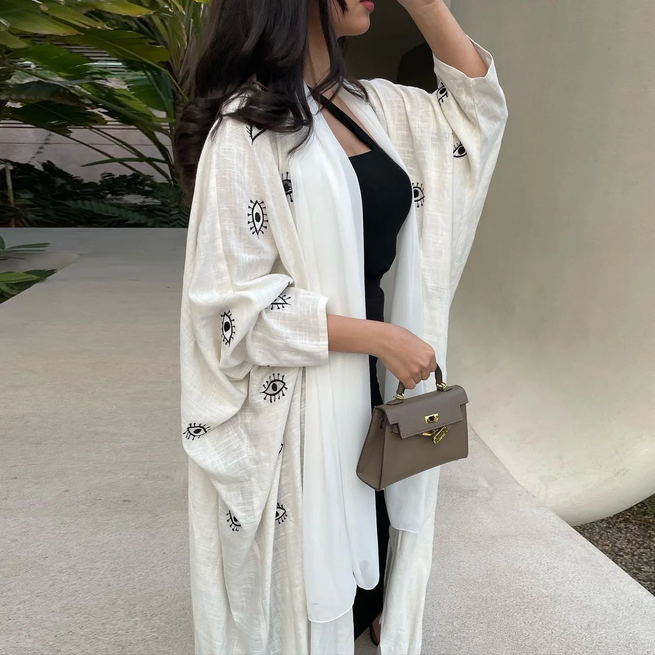 SuperAen Embroidered Cardigan Robe Dress White Linen Muslim Women's Clothing Long Coat
SuperAen Embroidered Cardigan Robe Dress White Linen Muslim Women's Clothing Long Coat