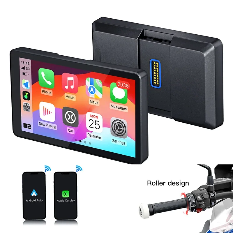 6inch Wireless CarPlay For BMW R1200GS R1250GS R1300GS 6" Motorcycle Android Auto Portable Digital Dashboard Navigation Screen