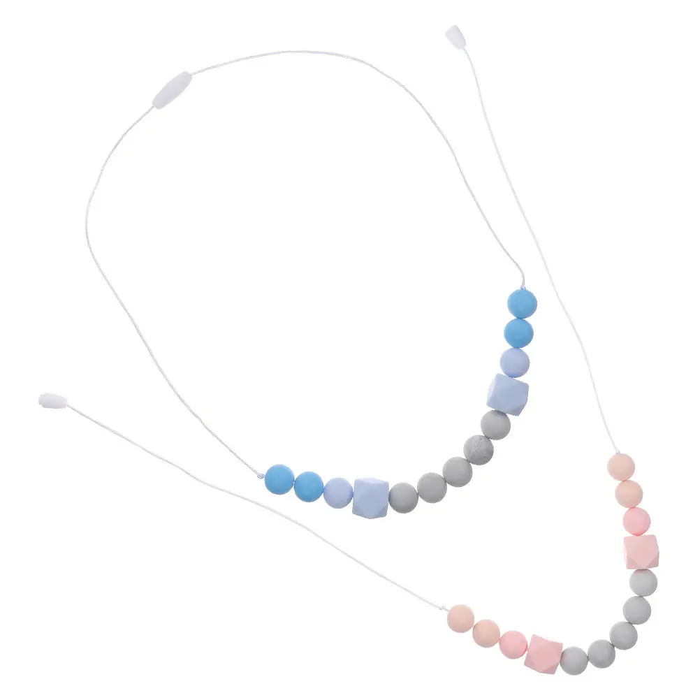 2Pcs Colorblock Teething Necklace Silicone Soft Safe Baby Chew Necklace for Infants Teething Beads for Mom and Toddler
2Pcs Colorblock Teething Necklace Silicone Soft Safe Baby Chew Necklace for Infants Teething Beads for Mom and Toddler