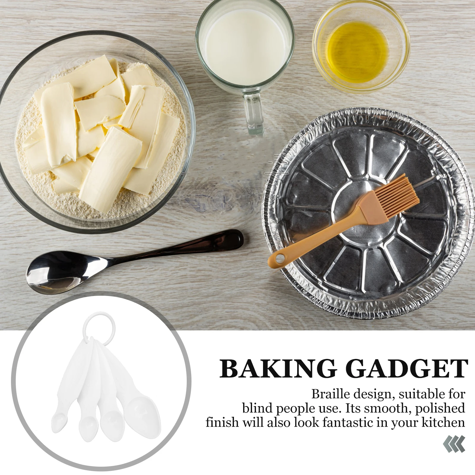 4 Pcs Braille Measuring Spoons Set for Baking Tool Cherry Plastic Measuring Spoon Sugar Coffee Powder Dry
4 Pcs Braille Measuring Spoons Set for Baking Tool Cherry Plastic Measuring Spoon Sugar Coffee Powder Dry