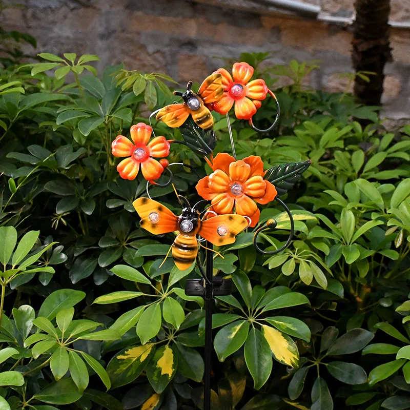 Solar Garden Lights Flowers Insect Decorative Garden Stakes Sun Lamp Waterproof Metal Yard Art Decor For Outside Lawn Yard Patio 
Solar Garden Lights Flowers Insect Decorative Garden Stakes Sun Lamp Waterproof Metal Yard Art Decor For Outside Lawn Yard Patio