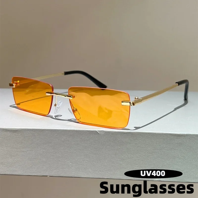 Rimless Squrare Sunglasses UV400 Protection Retro Rectangle Gold Frame Fashion Shades for Unisex Streetwear Party Vacation
Rimless Squrare Sunglasses UV400 Protection Retro Rectangle Gold Frame Fashion Shades for Unisex Streetwear Party Vacation