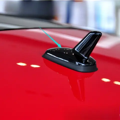 For FM/AM Radio Signal Auto Replacement Antenna Carbon Fiber Pattern Car Roof Shark Fin Antenna Wireless Roof Antenna