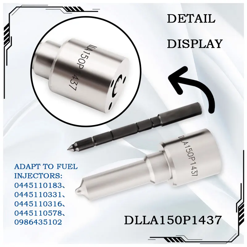Euro III Nozzle DLLA150P1437 Achieves Effective Combustion %Suitable For 0445110316 0445110578 0986435102 Model ^XF2924^
Euro III Nozzle DLLA150P1437 Achieves Effective Combustion %Suitable For 0445110316 0445110578 0986435102 Model ^XF2924^