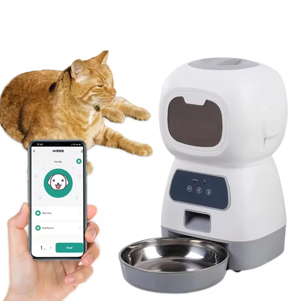 3.5L Automatic Feed Dispenser For Pets For Cats WiFi Smart Swirl Slow Dog Food Dispenser With Dictation Device Large Capacity Ti
3.5L Automatic Feed Dispenser For Pets For Cats WiFi Smart Swirl Slow Dog Food Dispenser With Dictation Device Large Capacity Ti