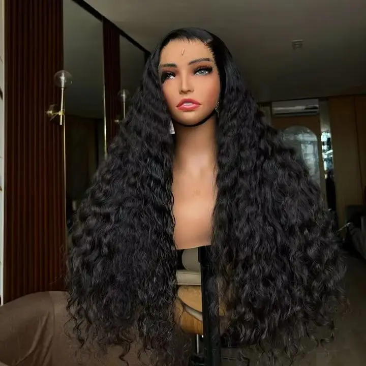 Long 26Inch Natural Black Deep Wave Black Women Lace Front Synthetic Hair Wigs Baby Hair Glueless 13x4 Lace Wigs Natural Hair
Long 26Inch Natural Black Deep Wave Black Women Lace Front Synthetic Hair Wigs Baby Hair Glueless 13x4 Lace Wigs Natural Hair