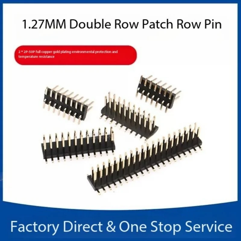 5PCS 1.27MM SMD Double Row Pin 2*3/4/5/6/7/8/10/12/15/20/40P Eco-friendly Gold Plated SMD
5PCS 1.27MM SMD Double Row Pin 2*3/4/5/6/7/8/10/12/15/20/40P Eco-friendly Gold Plated SMD