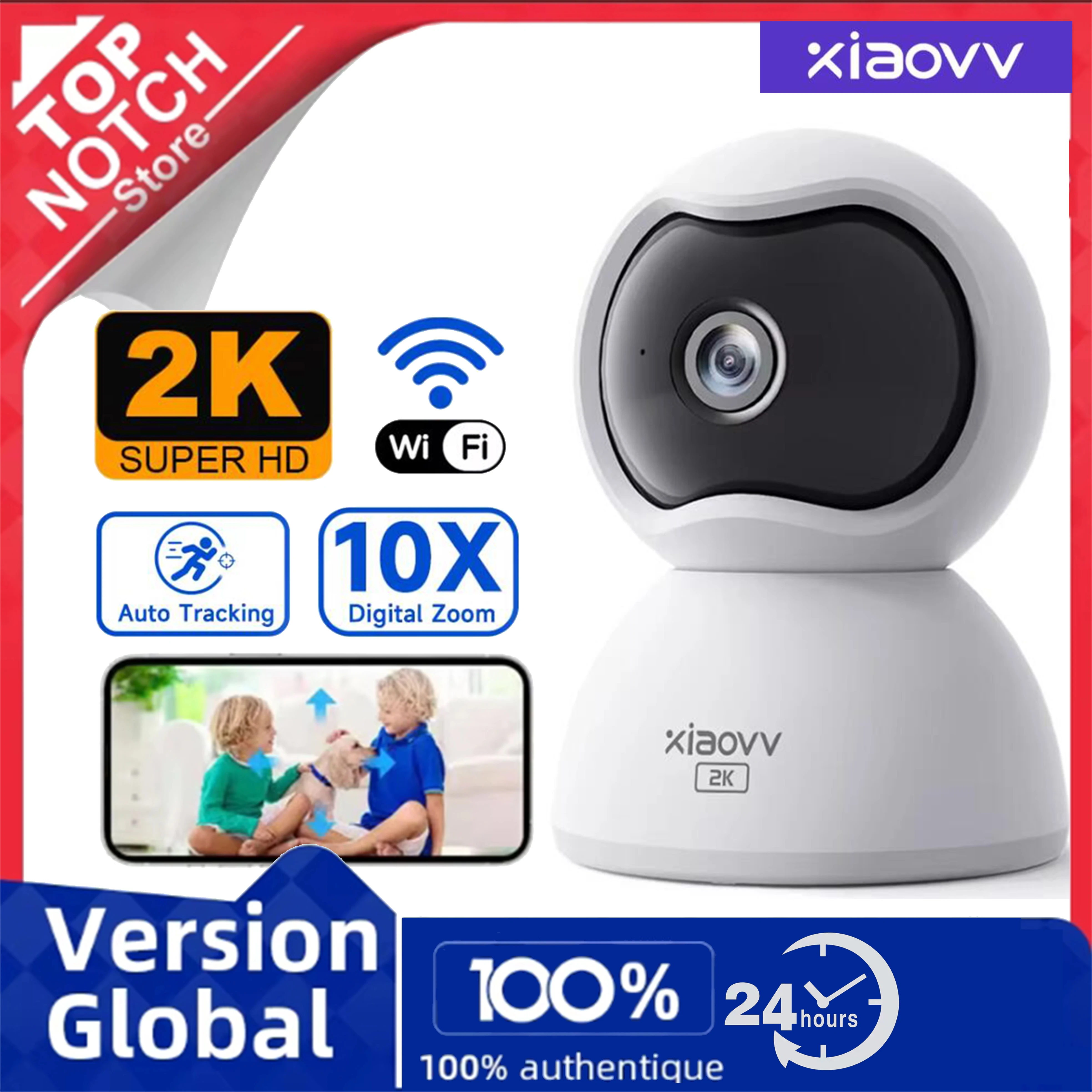 Xiao vv 3 million WiFi indoor camera, wireless gimbal intelligent automatic tracking mini security camera, baby monitor
Xiao vv 3 million WiFi indoor camera, wireless gimbal intelligent automatic tracking mini security camera, baby monitor