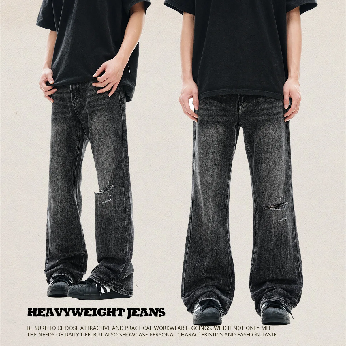 American Sle Loose Straight Leg Jeans Men Women Retro Slimming Casual High Waist Long Pants Cotton Denim Bla ey Hole Punch
American Sle Loose Straight Leg Jeans Men Women Retro Slimming Casual High Waist Long Pants Cotton Denim Bla ey Hole Punch