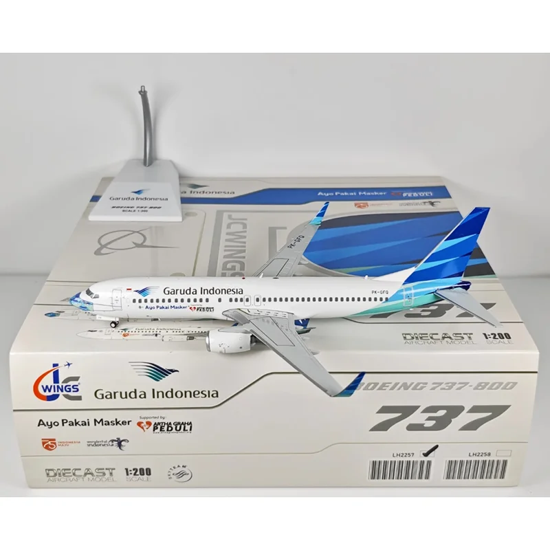 JC Wings Diecast 1/200 Scale Indonesia Airlines B737-800 PK-GFQ Alloy Aircraft Model Collectible Decorative Ornament
JC Wings Diecast 1/200 Scale Indonesia Airlines B737-800 PK-GFQ Alloy Aircraft Model Collectible Decorative Ornament