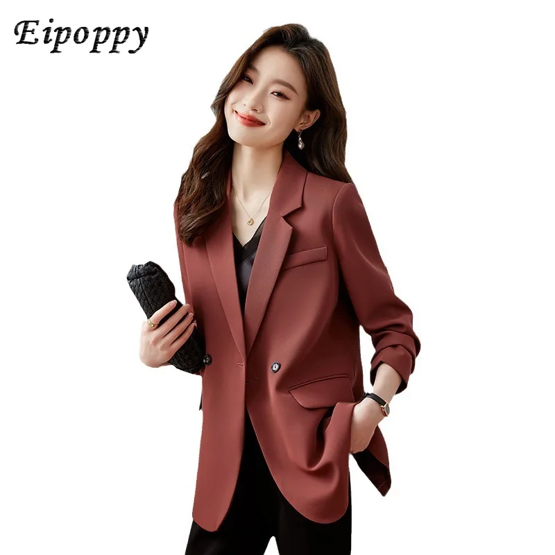 High-Grade Suit Jacket Women's Spring and Autumn New Design Sense Back Slit Korean Style Loose-Fitting Casual Suit Top
High-Grade Suit Jacket Women's Spring and Autumn New Design Sense Back Slit Korean Style Loose-Fitting Casual Suit Top