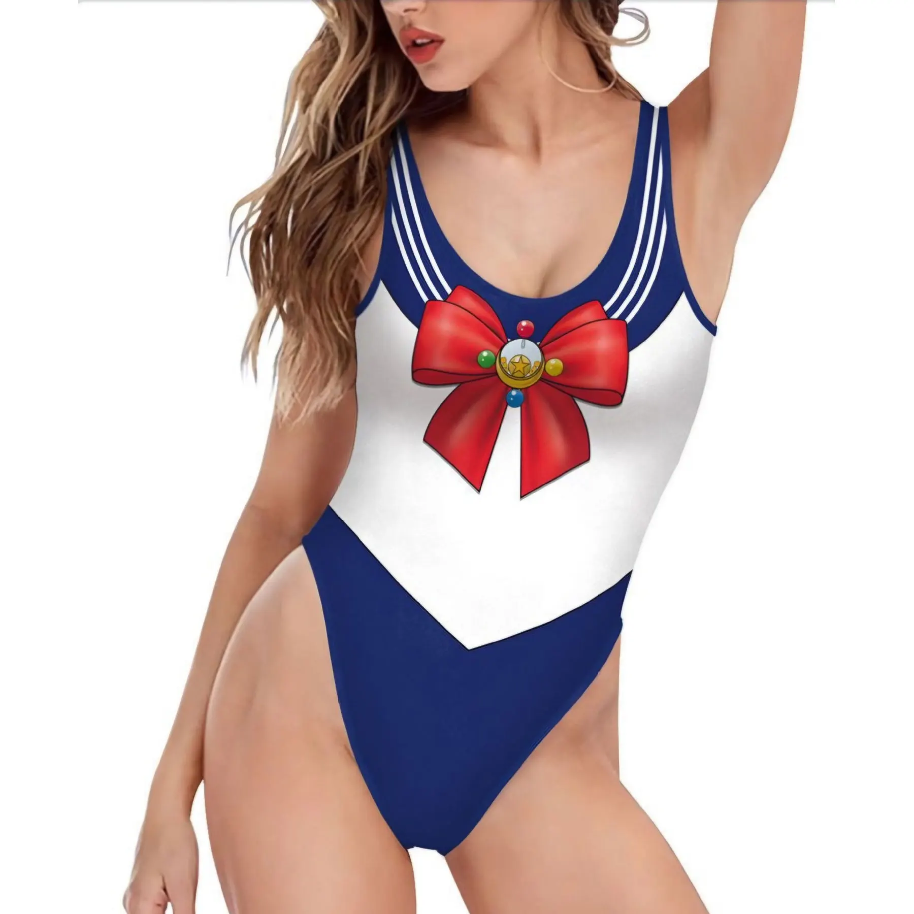 One-Piece Swimsuit 2026 New Women Sexy Novelty Print 3D Fake Breast Anime Sailor Swimsuit Bathing Suit Beach Outfits Bikini Muje
One-Piece Swimsuit 2026 New Women Sexy Novelty Print 3D Fake Breast Anime Sailor Swimsuit Bathing Suit Beach Outfits Bikini Muje