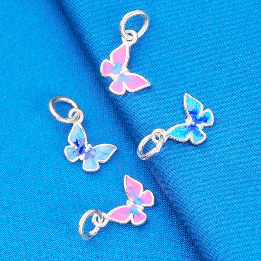 100% Real Sterling 925 Silver Accaccessories Color Butterfly Charm Pendant For Bracelets and Necklaces Diy Material for Jewelry
100% Real Sterling 925 Silver Accaccessories Color Butterfly Charm Pendant For Bracelets and Necklaces Diy Material for Jewelry