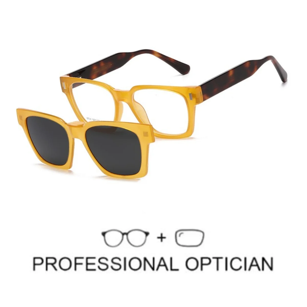 Trend Prescription Glasses For Men TR90+Acetate Magnetic Clip-on Polarized Sunglasses UV400 Protection Optical Sun Glasses
Trend Prescription Glasses For Men TR90+Acetate Magnetic Clip-on Polarized Sunglasses UV400 Protection Optical Sun Glasses