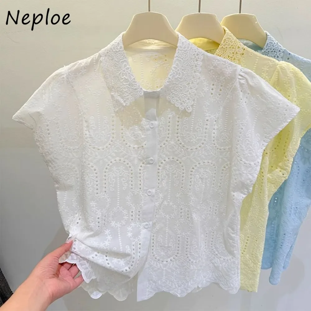Neploe Gentle Sweet Age Reduction Advanced Shirt French Style All-match Loose New Hollow Out Blusas Crochet Embroidery Blouses
Neploe Gentle Sweet Age Reduction Advanced Shirt French Style All-match Loose New Hollow Out Blusas Crochet Embroidery Blouses