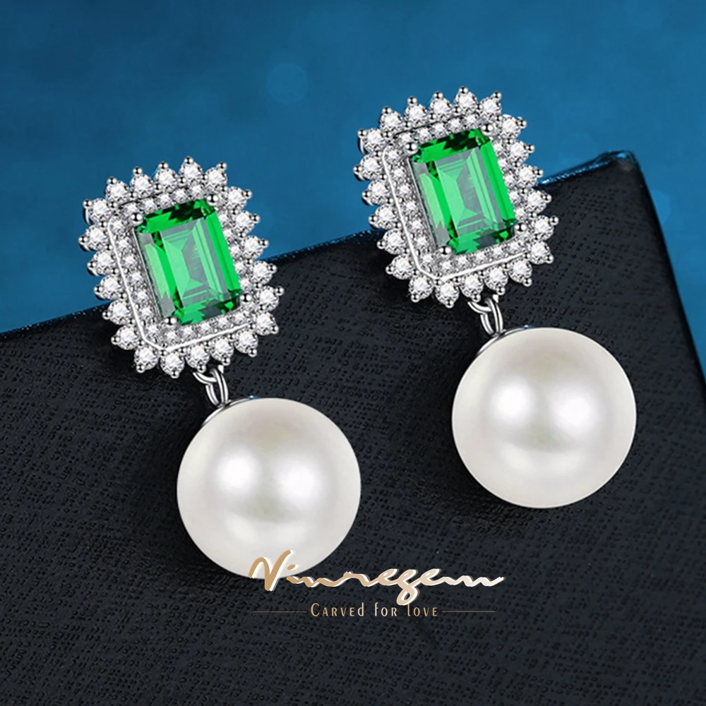 Vinregem 6*8 MM Ruby Sapphire Emerald Pearl High Carbon Diamond Gems Drop Earrings Studs 100% 925 Sterling Silver Fine Jewelry
Vinregem 6*8 MM Ruby Sapphire Emerald Pearl High Carbon Diamond Gems Drop Earrings Studs 100% 925 Sterling Silver Fine Jewelry