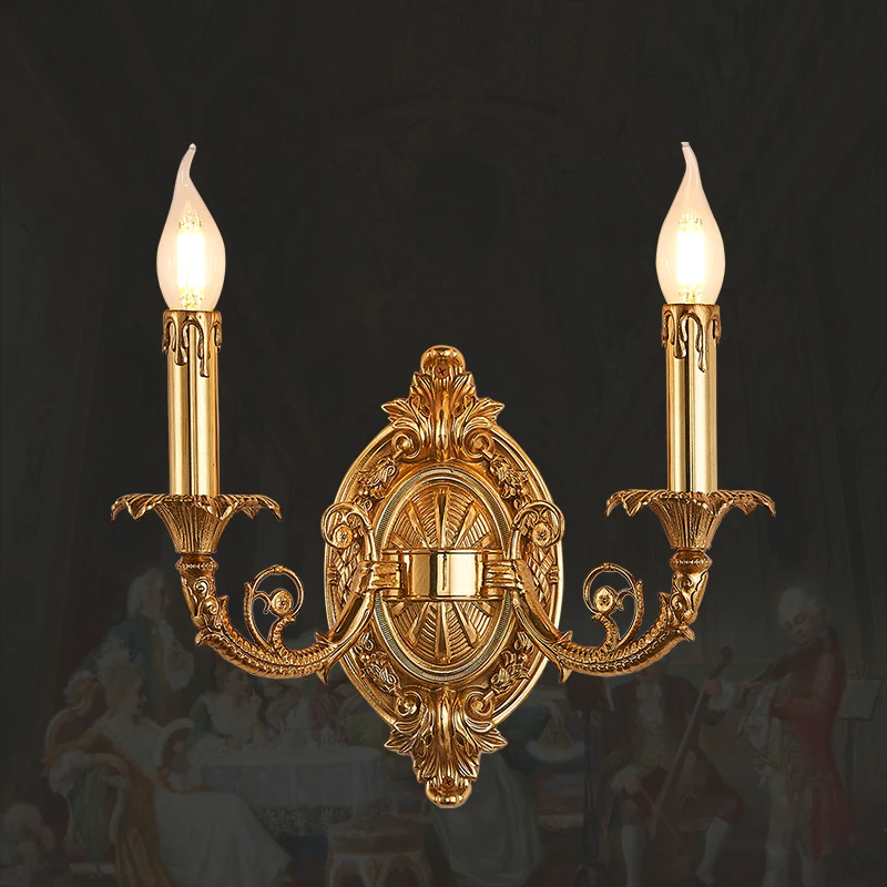 European Luxury Living Room Brass Wall Lamp Aisle Corridor Wall Sconce French Classic Bedroom Bedside Copper Wall Light
European Luxury Living Room Brass Wall Lamp Aisle Corridor Wall Sconce French Classic Bedroom Bedside Copper Wall Light