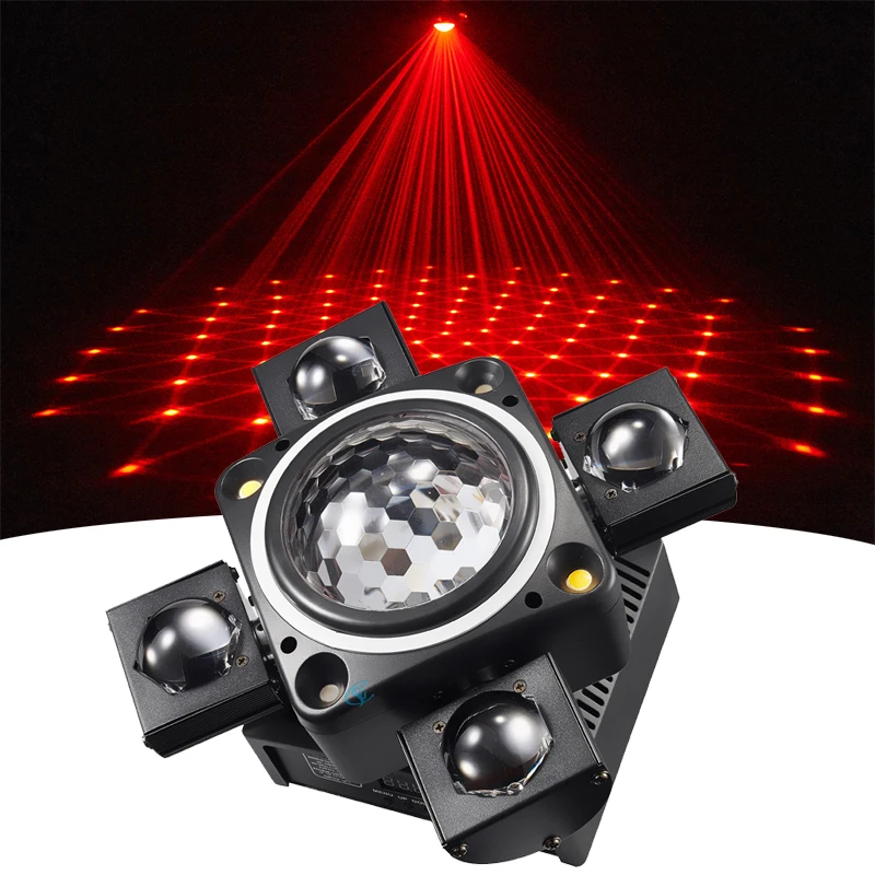 4 Arm RGBW Moving Head Light Yellow Strobe Bar Stage Professional Lighting With Magic Ball DMX512 For DJ Disco Party Wedding
4 Arm RGBW Moving Head Light Yellow Strobe Bar Stage Professional Lighting With Magic Ball DMX512 For DJ Disco Party Wedding