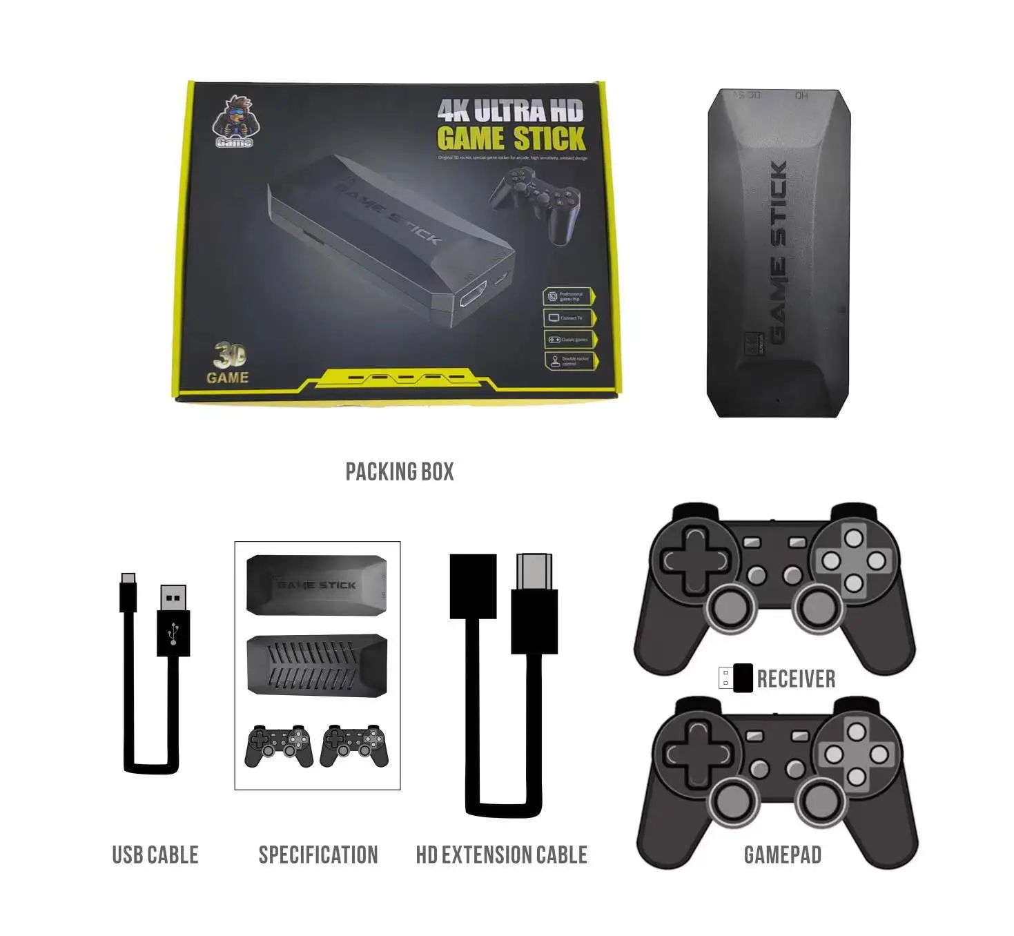 Игровая консоль M16 4K Ultra для двух игроков, 20000 бесплатных игр, беспроводные геймпады для ретро-игр 64 Гб/128 ГБ
Игровая консоль M16 4K Ultra для двух игроков, 20000 бесплатных игр, беспроводные геймпады для ретро-игр 64 Гб/128 ГБ