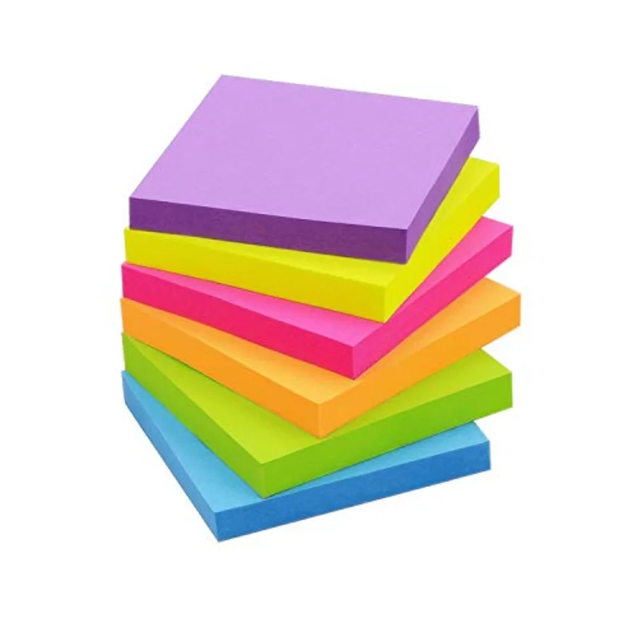 3x3 Inch Bright Colors Self-Stick Sticky Notes, 6 Pack, 100 Sheets per Pad, Total 600 Sheets
3x3 Inch Bright Colors Self-Stick Sticky Notes, 6 Pack, 100 Sheets per Pad, Total 600 Sheets