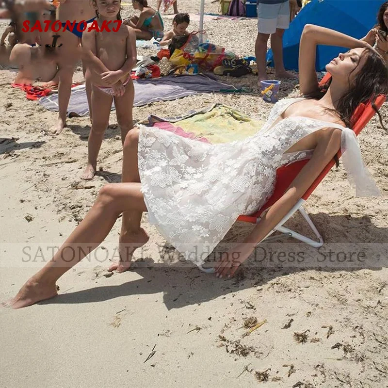 Elegant Beach Sexy V-Neck Lace Short Wedding Dress for Women Mini A-Line Backless Sleeveless Bridal Gown Vestido De Novia Custom
Elegant Beach Sexy V-Neck Lace Short Wedding Dress for Women Mini A-Line Backless Sleeveless Bridal Gown Vestido De Novia Custom
