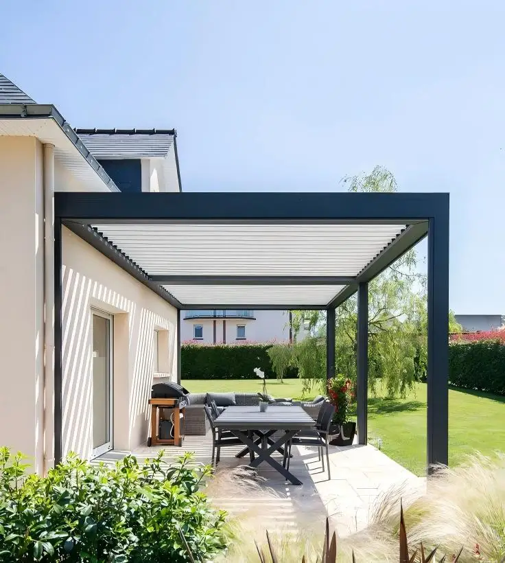 Outdoor Aluminum Gazebos Bioclimatic Louvered Roof Waterproof Sunshade Room Car Parking Metal Canopy Pergola Garages Carports
Outdoor Aluminum Gazebos Bioclimatic Louvered Roof Waterproof Sunshade Room Car Parking Metal Canopy Pergola Garages Carports