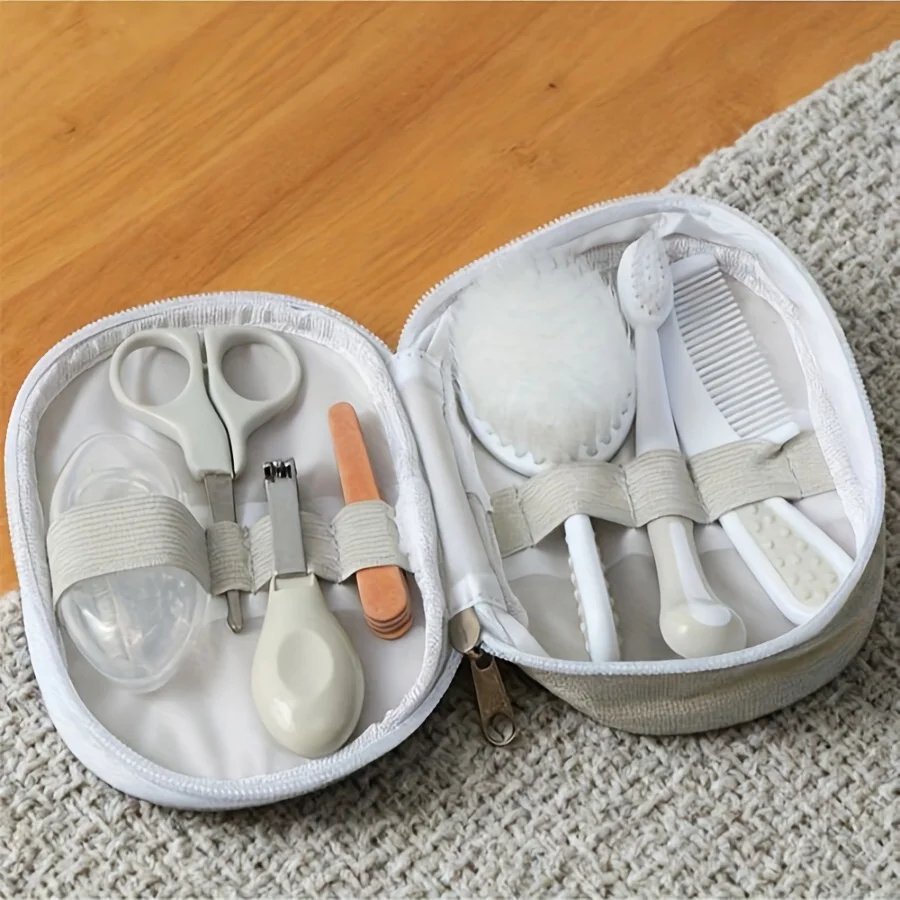 1 set of baby toothbrush, combing and care kit, children's nail clippers, nail file and scissors, infant daily care set
1 set of baby toothbrush, combing and care kit, children's nail clippers, nail file and scissors, infant daily care set