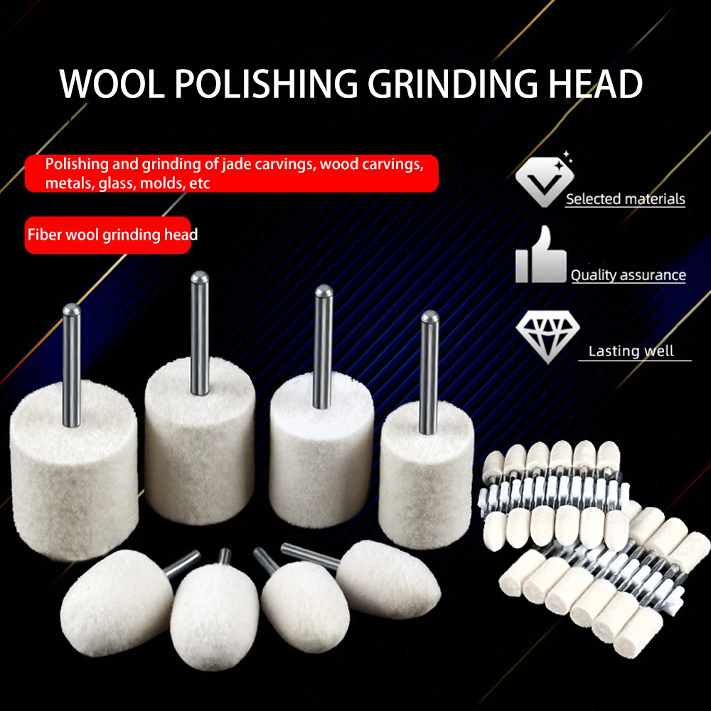 12pcs Jade Mirror Polishing Grinding Head Wool Wheel Polishing Wheel Handle Suitable for Metal Surface Denture Jewelry Polishing
12pcs Jade Mirror Polishing Grinding Head Wool Wheel Polishing Wheel Handle Suitable for Metal Surface Denture Jewelry Polishing