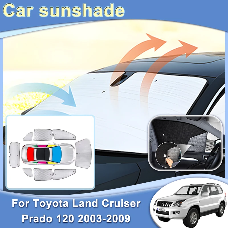 Car Sunshade For Toyota Land Cruiser Prado 120 J120 LC120 FJ120 2003~2009 Cover Visor Window Sun Shade Auto Tools Accessories
Car Sunshade For Toyota Land Cruiser Prado 120 J120 LC120 FJ120 2003~2009 Cover Visor Window Sun Shade Auto Tools Accessories