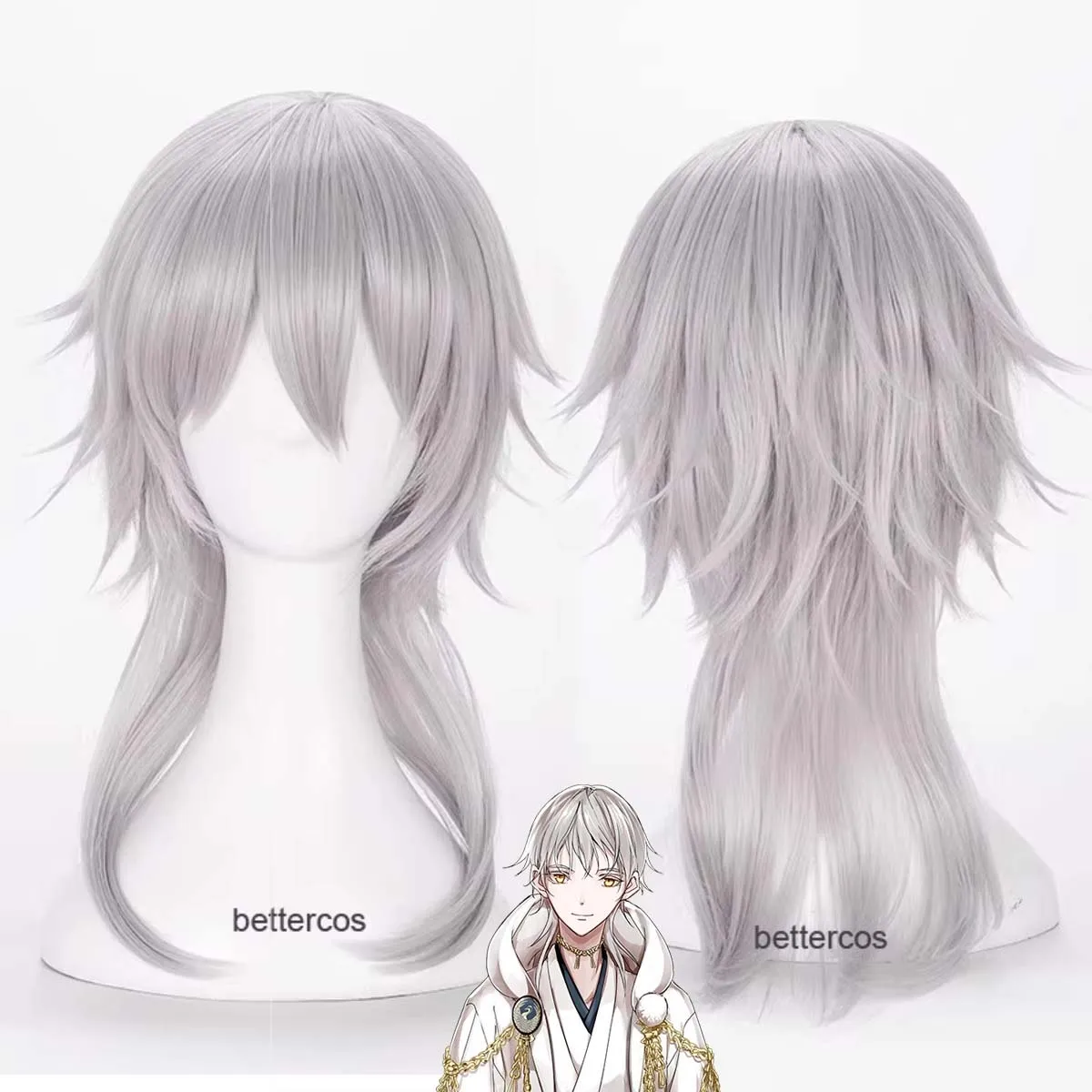 Парик Game The Sword Dance Cos Tsurumaru Kuninaga, серебристый, длинный, из термостойкого волокна, для мужчин
Парик Game The Sword Dance Cos Tsurumaru Kuninaga, серебристый, длинный, из термостойкого волокна, для мужчин