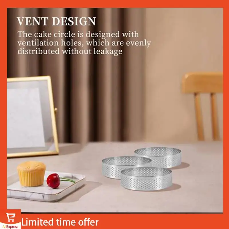 Fresh 20Pcs 10Cm Circular Tart Rings With Holes Stainless Steel Pizza Dessert DIY Cake Mousse Mold Kitchen Baking Mould Tool
Fresh 20Pcs 10Cm Circular Tart Rings With Holes Stainless Steel Pizza Dessert DIY Cake Mousse Mold Kitchen Baking Mould Tool