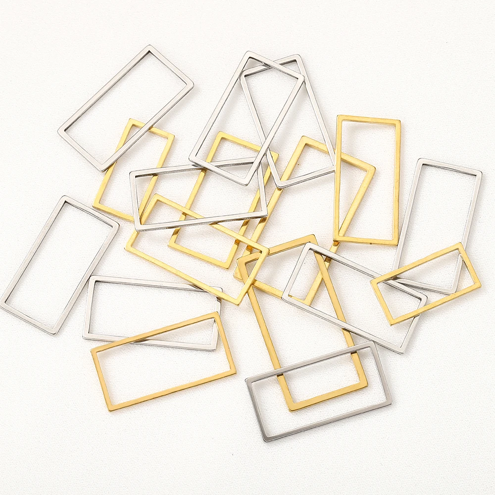 20pcs Stainless Steel Rectangle Charms 16-26mm Geometry Frame Pendants Handmade Earrings Accessories DIY Jewelry Making Supplies
20pcs Stainless Steel Rectangle Charms 16-26mm Geometry Frame Pendants Handmade Earrings Accessories DIY Jewelry Making Supplies