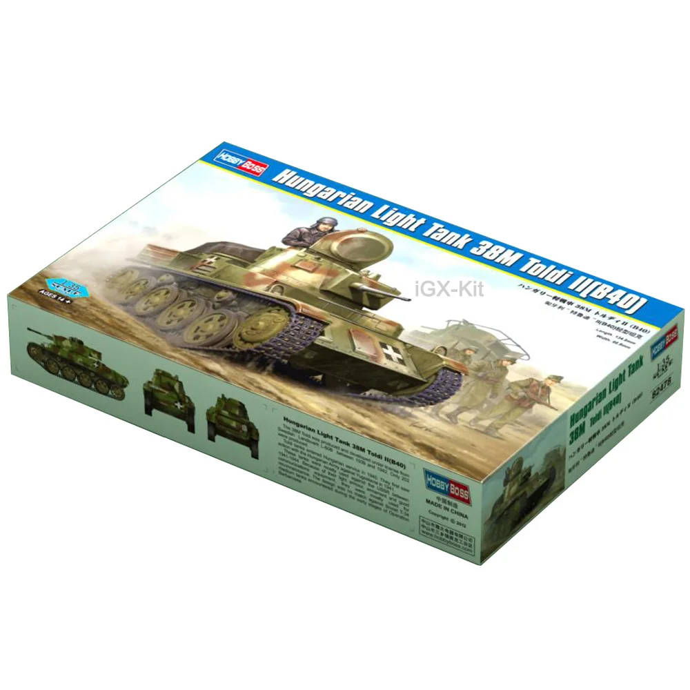Hobbyboss 82478 1/35 Scale Hungarian Light Tank 38M Toldi II B40 Vehicle Hobby Craft Toy Plastic Model Building Kit
Hobbyboss 82478 1/35 Scale Hungarian Light Tank 38M Toldi II B40 Vehicle Hobby Craft Toy Plastic Model Building Kit