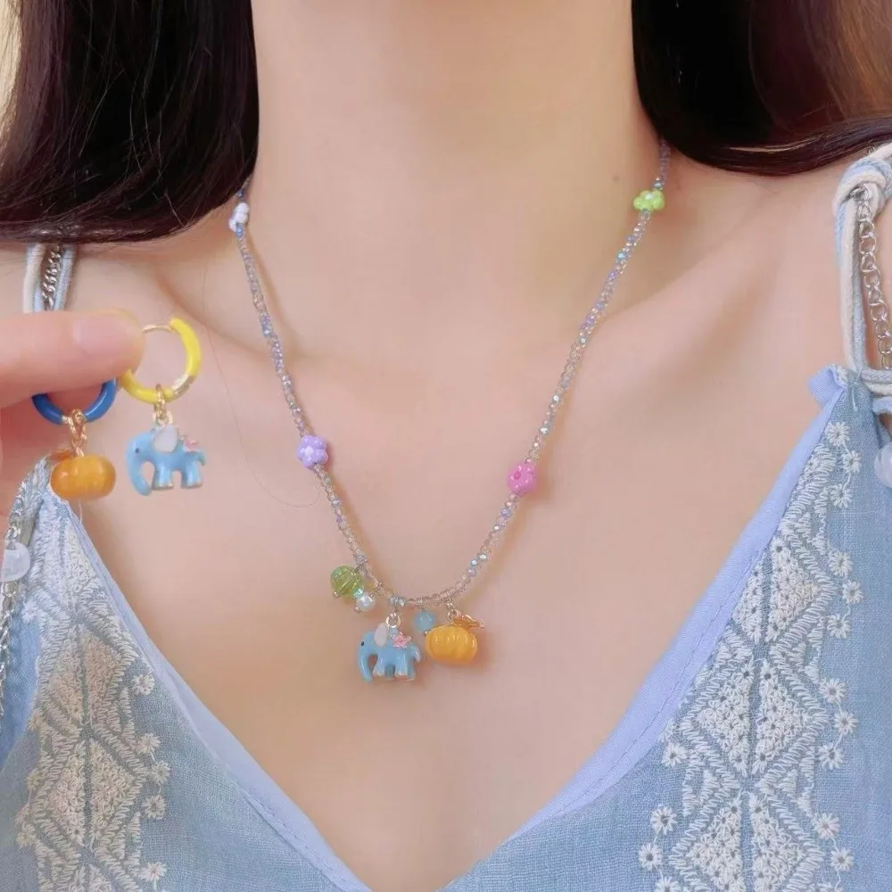 Chain Choker Elephant Pumpkin Stud Earrings Halloween Acrylic Alloy Elephant Pumpkin Necklace Korean Chic Bohemian
Chain Choker Elephant Pumpkin Stud Earrings Halloween Acrylic Alloy Elephant Pumpkin Necklace Korean Chic Bohemian