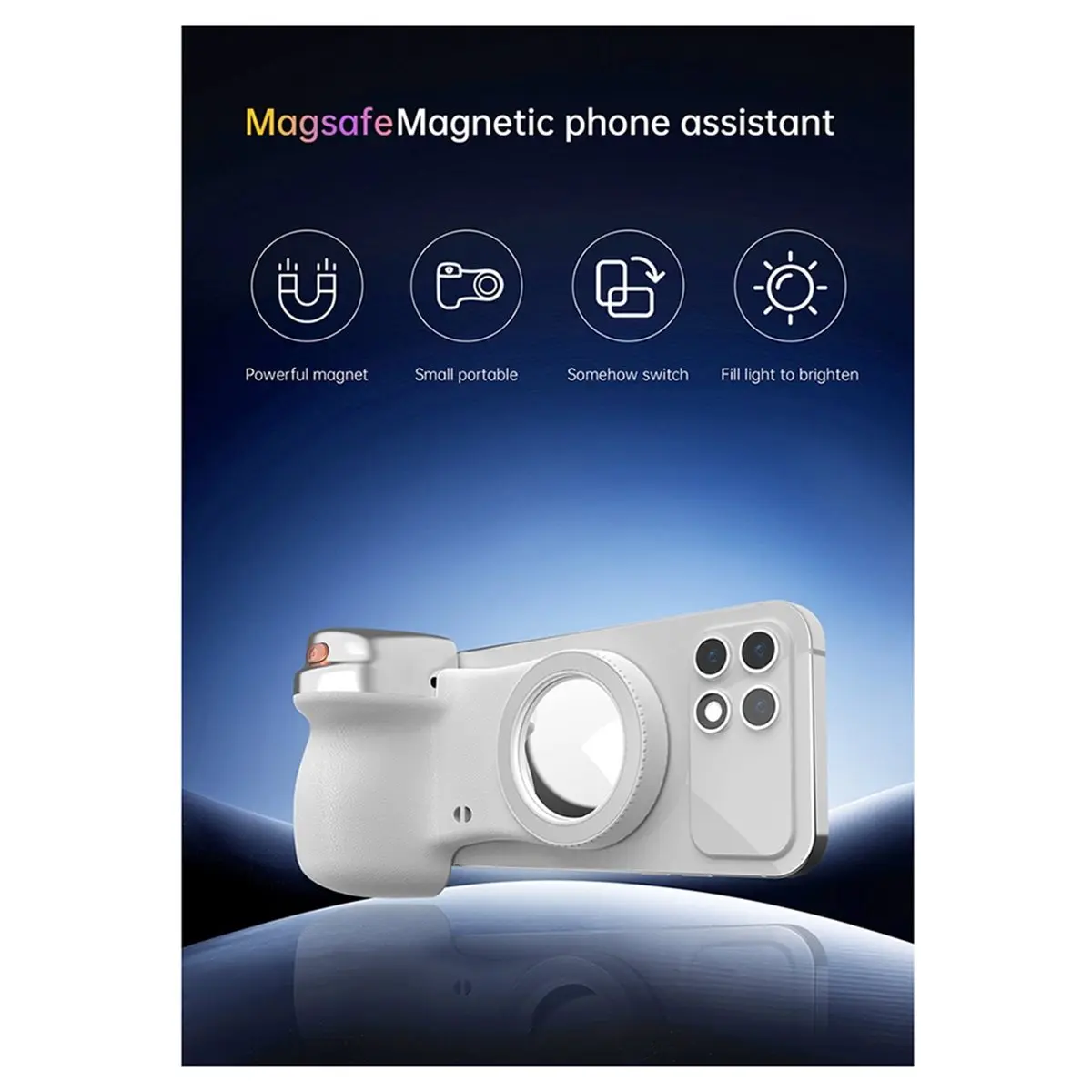 Магнитная Bluetooth-палка для селфи BABQ с LED-подсветкой, портативная, эргономичная, белая
Магнитная Bluetooth-палка для селфи BABQ с LED-подсветкой, портативная, эргономичная, белая