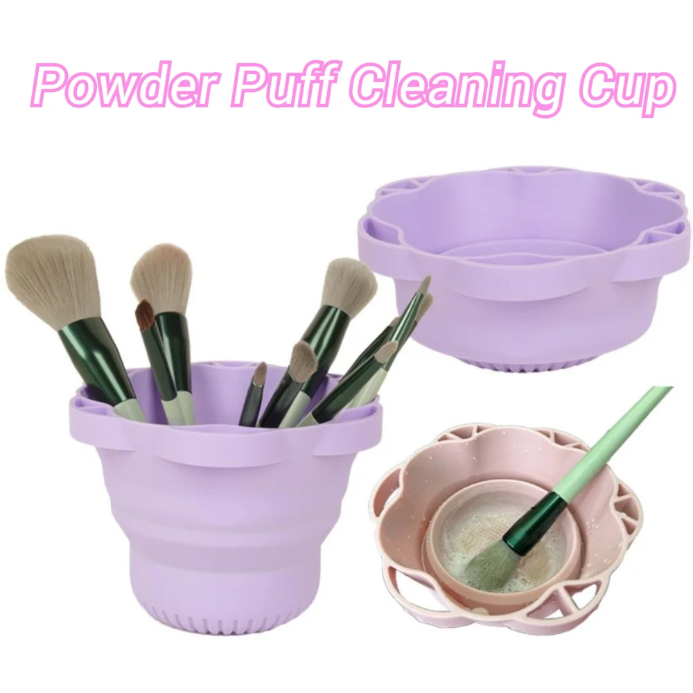 Silicone Lazy Makeup Brush Cleaner Reusable Fast Dryer Powder Puff Cleaning Cup Storage Folding Makeup Brush Holder
Silicone Lazy Makeup Brush Cleaner Reusable Fast Dryer Powder Puff Cleaning Cup Storage Folding Makeup Brush Holder