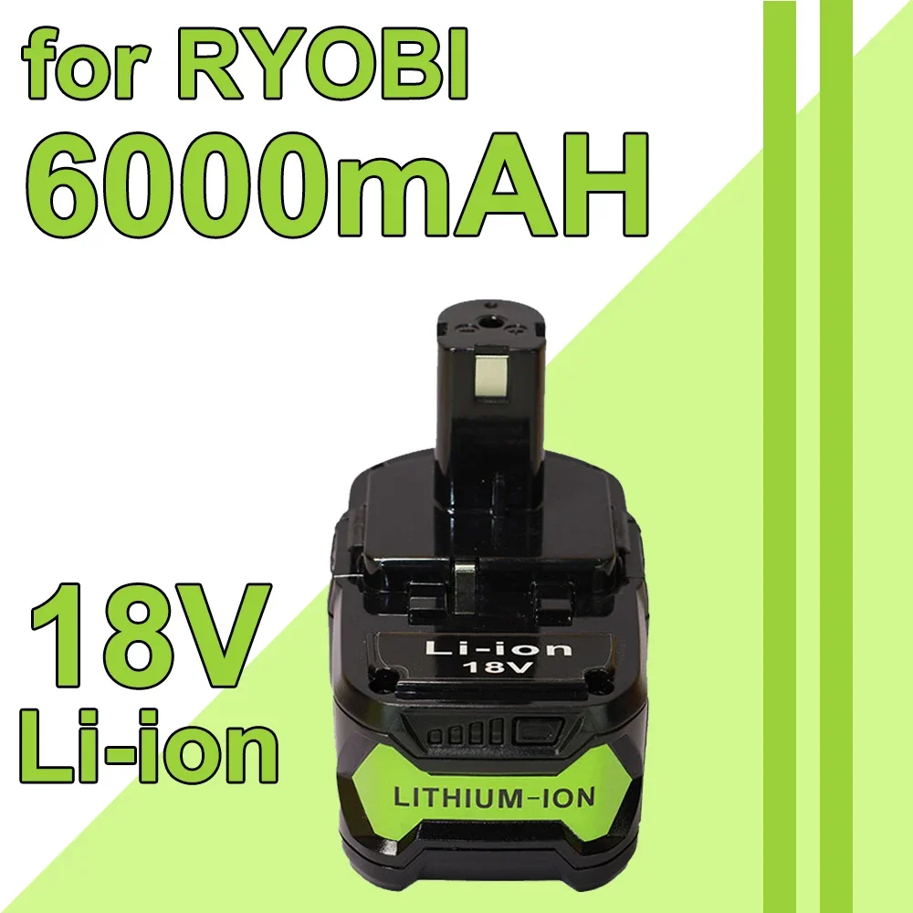For Ryobi 18V 6000mAh Battery P108 Li-ion Rechargeable Battery BPL1820 P108 P109 P106 P105 P104 RB18L50 Power Tool Baterry
For Ryobi 18V 6000mAh Battery P108 Li-ion Rechargeable Battery BPL1820 P108 P109 P106 P105 P104 RB18L50 Power Tool Baterry